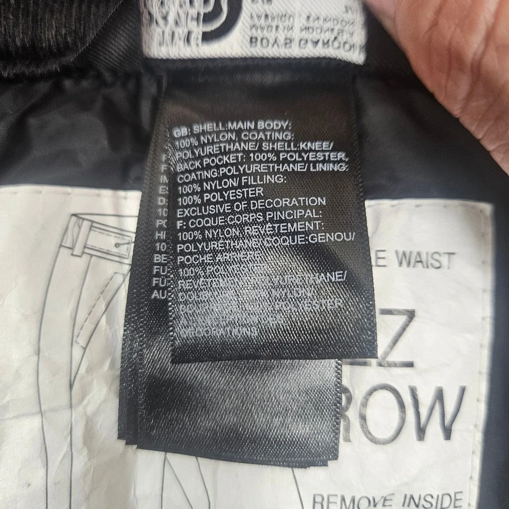 The North Face Boys Black DryVent EZ Grow Insulated Snow Pants Size S 7/8
